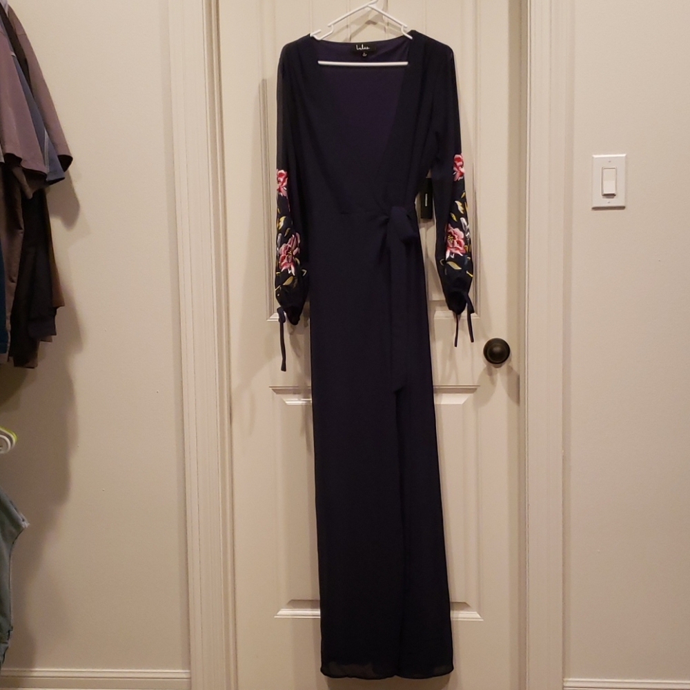 Navy Floral Dress